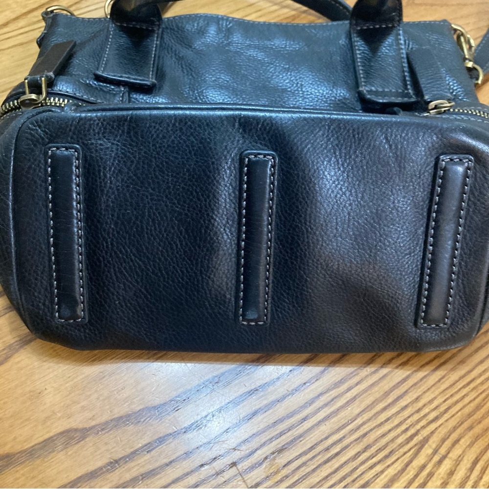 Fossil Black leather Emerson Crossbody satchel - Picture 3 of 7